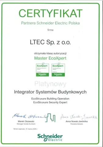 SPIE LTEC Technologie Platynowym Integratorem Systemów Budynkowych Schneider Electric